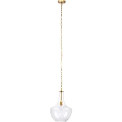 Sutton 1 Light 13 Inch Clear Pendant Ceiling Light -Home Decorate Shop ls5suttonab 6