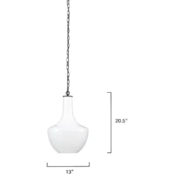 Sutton 1 Light 13 Inch White Pendant Ceiling Light 9 Sutton 1 Light 13 Inch White Pendant Ceiling Light -Home Decorate Shop ls5suttonwh 2