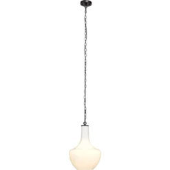 Sutton 1 Light 13 Inch White Pendant Ceiling Light 12 Sutton 1 Light 13 Inch White Pendant Ceiling Light -Home Decorate Shop ls5suttonwh 5