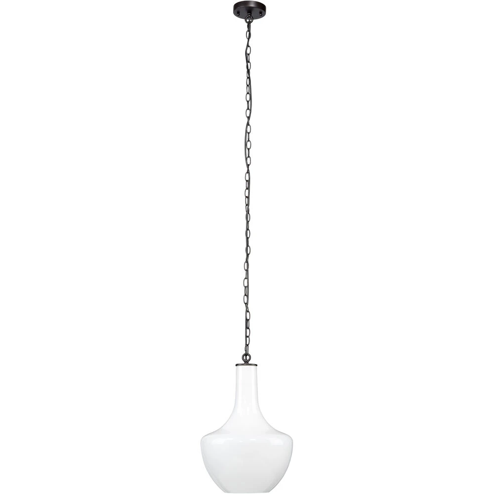 Sutton 1 Light 13 Inch White Pendant Ceiling Light 7 Sutton 1 Light 13 Inch White Pendant Ceiling Light - Image 7