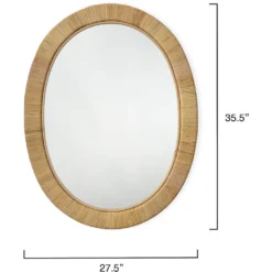 Aloha 35.5 X 27.5 Inch Natural Mirror -Home Decorate Shop ls6alohanat 2