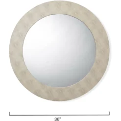 Chester 36 X 36 Inch Ivory Mirror -Home Decorate Shop ls6chesrndiv 2