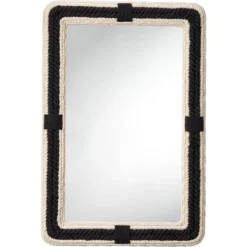 Contrast 36 X 24 Inch Black And Off White Mirror