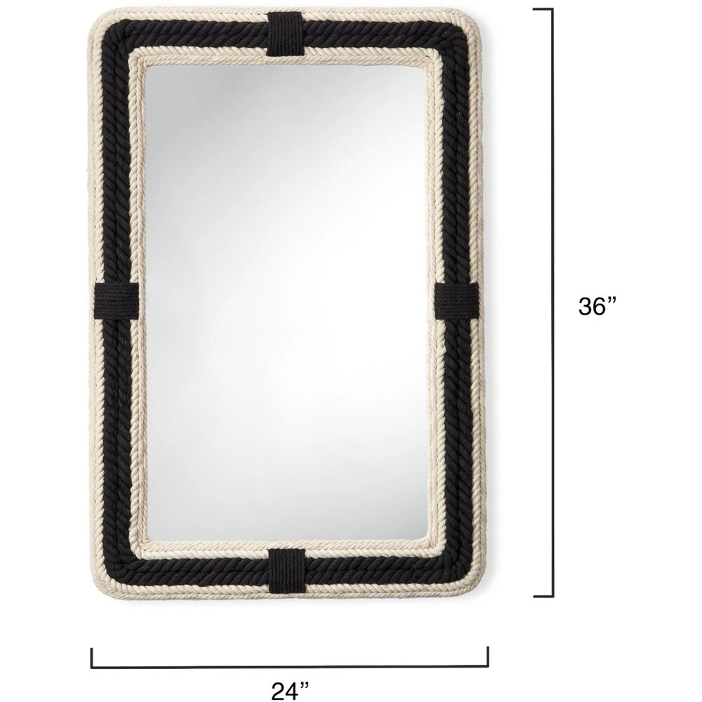Contrast 36 X 24 Inch Black And Off White Mirror 3 Contrast 36 X 24 Inch Black And Off White Mirror - Image 3