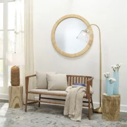 Ohana 36 X 36 Inch Natural Mirror -Home Decorate Shop ls6ohananara 5