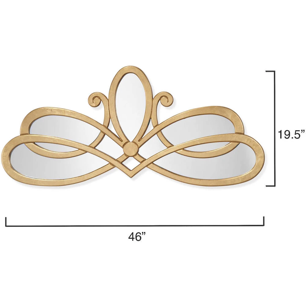 Scroll 46 X 20 Inch Gold Mirror 3 Scroll 46 X 20 Inch Gold Mirror - Image 3