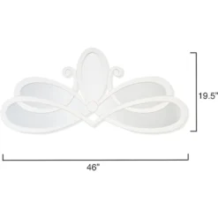 Scroll 46 X 20 Inch White Mirror -Home Decorate Shop ls6scrollww 2