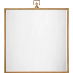 Vince 27 X 24 Inch Antique Brass Mirror