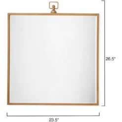 Vince 27 X 24 Inch Antique Brass Mirror -Home Decorate Shop ls6vinceab 2