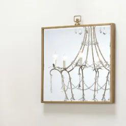 Vince 27 X 24 Inch Antique Brass Mirror -Home Decorate Shop ls6vinceab 5