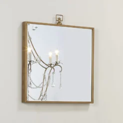 Vince 27 X 24 Inch Antique Brass Mirror -Home Decorate Shop ls6vinceab 6