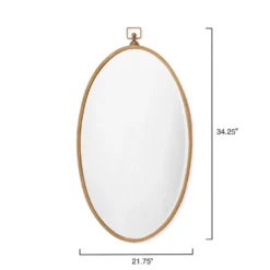 Wade 34 X 19 Inch Antique Brass Mirror -Home Decorate Shop ls6wadeab 2