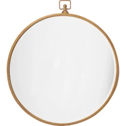 Zoe 27 X 24 Inch Antique Brass Mirror