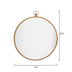 Zoe 27 X 24 Inch Antique Brass Mirror -Home Decorate Shop ls6zoeab 2
