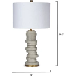 Alignment 26.5 Inch 100.00 Watt Cement Table Lamp Portable Light -Home Decorate Shop ls9alignmegr 2