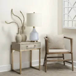 Amelia 24.5 Inch 100.00 Watt Pale Blue Table Lamp Portable Light -Home Decorate Shop ls9amelipbbr 4