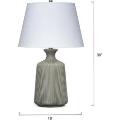 Brenton 30 Inch 150.00 Watt Grey Table Lamp Portable Light -Home Decorate Shop ls9brentongr 2