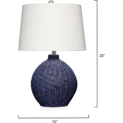 Cape 22 Inch 150.00 Watt Indigo Blue Table Lamp Portable Light 7 Cape 22 Inch 150.00 Watt Indigo Blue Table Lamp Portable Light -Home Decorate Shop ls9capeindig 2