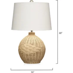 Cape 22 Inch 150.00 Watt Natural Table Lamp Portable Light -Home Decorate Shop ls9capenat 2