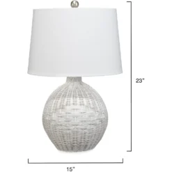 Cape 23 Inch 150.00 Watt White Table Lamp Portable Light -Home Decorate Shop ls9capewhite 2