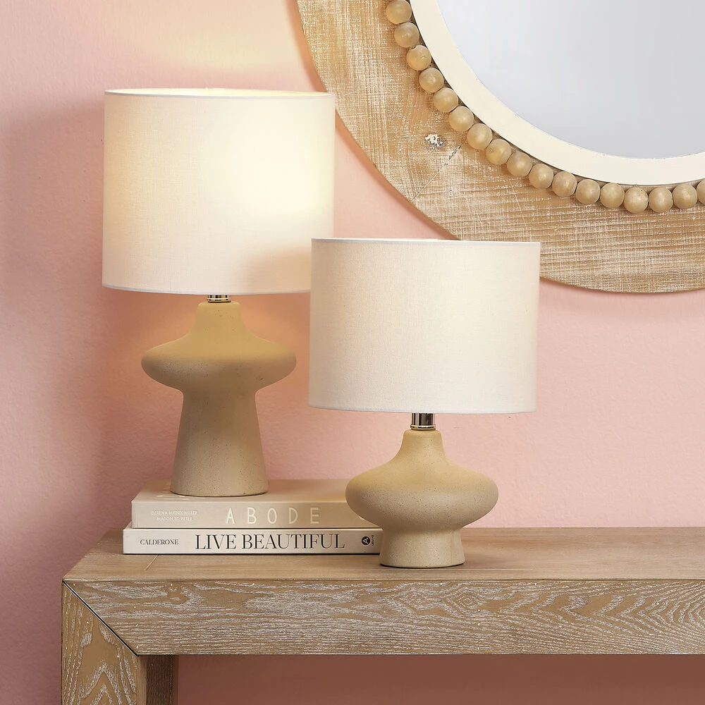 Dawkins 12.5 Inch 150.00 Watt Beige Table Lamp Portable Light 2 Dawkins 12.5 Inch 150.00 Watt Beige Table Lamp Portable Light - Image 2