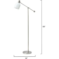 Draft 69 Inch 25.00 Watt White Floor Lamp Portable Light -Home Decorate Shop ls9draftflwh 2