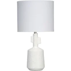 Flinstone 23.25 Inch 100.00 Watt White Table Lamp Portable Light
