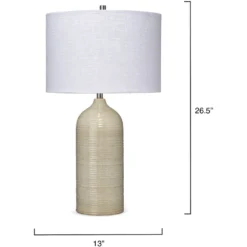 Latte 27.5 Inch 100.00 Watt Taupe Table Lamp Portable Light -Home Decorate Shop ls9lattetaup 2