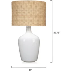 Plum Jar 30 Inch 150 Watt White Table Lamp Portable Light -Home Decorate Shop ls9plumjarwh 2