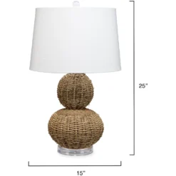 Sebastian 25 Inch 150.00 Watt Natural Table Lamp Portable Light -Home Decorate Shop ls9sebastnat 2